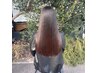 カット+縮毛ストレート（肩上）+Tr+【marbb】￥26000～