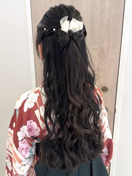 シュピネ(choupinet) 卒業式ふわリボンハーフアップ