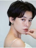 20代～50代◎マッシュボブ◎フェザーショート黒髪マニッシュ