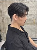 センターパートニュアンスパーマ刈り上げメンズパーマ群馬太田