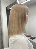 ハイトーンカラーミルクティーベージュピンクベージュ韓国30代