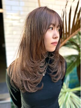 パノラ(PANOLA) 【DAIKI】ふんわりレイヤー×ベージュブラウン