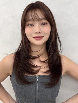 エジョン 三鷹店(Aejon) 三鷹吉祥寺ロングレイヤーハッシュカットネイビーヘーゼル