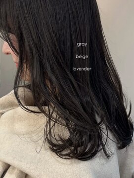暗髪カラー/ミディアムヘア