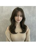 美髪レイヤーカット/顔まわりレイヤー/くびれミディアムレイヤー