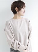 大人美人ショート×ナチュラル丸みシルエット
