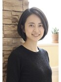 30代40代大人可愛いひし形ボブ ワンカール 似合わせ