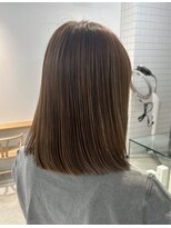 TREAT HAIR DESIGN 新鎌ヶ谷店 【トリート】【11/9 NEW OPEN（予定）】&nbsp;「秋髪」ナチュラルハイライト&切りっぱなしボブ♪