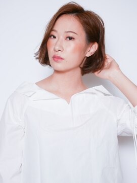 クアトロ グランシュ 川崎店(QUATRO × GranCieux) 前髪長めナチュラルボブ