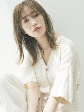 ミンクス ギンザ セントラル(MINX ginza central) 小慣れ感♪無造作ストレートミディ×マロンベージュ