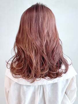 アイティーバイアルバム 松戸店(IT by ALBUM) ピンクベージュセミディ_くびれヘアビタミンカラー_ba334571