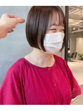 シェリム 栄(CHERIM) 髪質改善ストレートとミニボブ#グレーベージュ 栄美容院20代30代