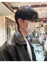 ベル 表参道Terrace(Belle)&nbsp;【お客様ヘア】大人気メンズスタイル！シースルーマッシュ　黒髪