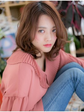 カバーヘア イヴ 戸頭店(COVER HAIR EVE) アシンメトリーテラコッタくせ毛風ボブカットc5戸頭20代30代40代