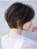 前髪なし大人ショートボブ30代40代50代 【AIN.表参道】川原大地