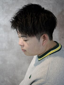 スウェルホワイト(SWELL WHITE) ゆるツイスパジェットモヒカン　短髪　福岡メンズパーマ　香椎