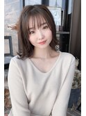 ワトワ大人ミディ似合わせカットブロンドベージュアッシュうる艶