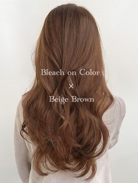 サラジュ 仁川店(SARAJU) ブリーチありのダブルカラー 透明感たっぷりブラウンベージュ