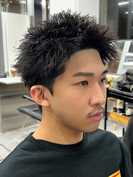 エルマーク 梅田中津(L-MARK) スパイキーショートザクザクショートアップバングツーブロック