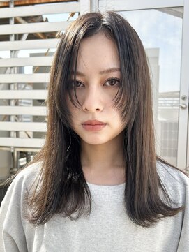 キーゴ 博多(KY-GO.) 顔まわりレイヤー×オリーブグレージュ
