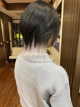 ダアッカ(da acca) 襟足インナーカラーラベンダーホワイト