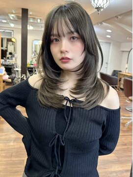 リコバイアフロート(riko by afloat) レイヤーカット/姫カットレイヤー/オリーブベージュ