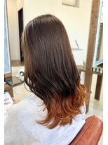 サロンドクオリア(Salon de Qualia)&nbsp;オレンジグラデーション/ケアブリーチ/ハイトーンカラー