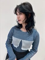 アフェクション 大曽根店&nbsp;ホワイトグレージュミニウルフデジタルパーマチェリーブラウン