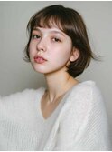 くびレイヤーエモージュグレージュカラーくびれショート/吉祥寺