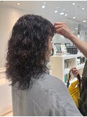 濡れ感パーマスタイル
