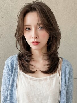 カバーヘア ブリス 上尾西口店(COVER HAIR bliss) 韓国ウルフレイヤー/ハッシュカットダークブラウン透明感p上尾