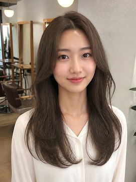 ノエルヘアー(Noel hair) ロングウルフカットロングレイヤー韓国レイヤー顔周りレイヤー