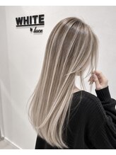 アンダーバーホワイト 阪神西宮店(_WHITE)&nbsp;ミルクティーベージュ極細ハイライトバレイヤージュ