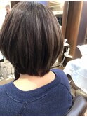 グラデーションボブ☆ハイライトとローライトで浮遊感☆