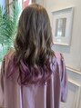 オーブ ヘアー リヨン 西宮北口店(AUBE HAIR lyon) ピンクバイオレットのテールカラー
