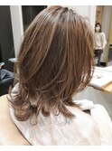ミディアムウルフ×マロンベージュ_TREAT妙典
