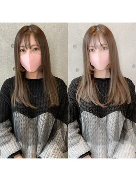 アフィーロ(ACHFILO) 前髪エクステ20代30代大人女子　ココアブラウン　韓国人風透け感