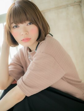 モッズ ヘア 福岡姪浜店(mod's hair) *mod's姪浜*…グレーベージュペールカラー抜け感ぱっつんボブe