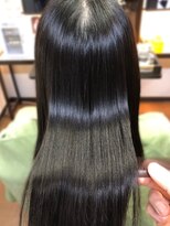 ヘアーメイク クーラ 行橋店(Hair make CURA) 20代30代40代髪質改善縮毛矯正ブラック艶感