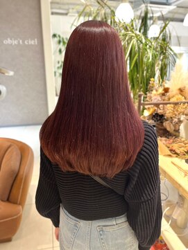 オブジェ シエル(obje't ciel) 【obje’t ciel】艶髪レッド/髪質改善【暮石唯】