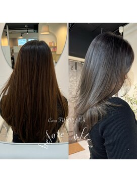 カラ フクオカ(Cara FUKUOKA) 《★髪質改善うる艶水素カラー＋カット★》アッシュグレージュ