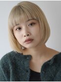 オリーブベージュ/ウェットヘア /レイヤーカット /平塚