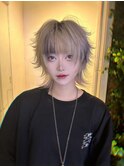 デザインカラー/シャギーカット/シャギーウルフ/ブリーチカラー