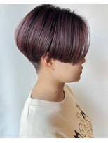 モリオフロムロンドン 原宿本店(morio from London) 【morio原宿】ハンサムショート刈り上げボルドーレッド