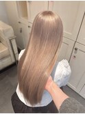 12553髪質改善金髪ホワイトブロンドマロンベージュストレート