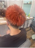 ジェットモヒカン×ディープオレンジ【TELA HAIR草加】