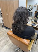 メンズロング×スパイラルパーマ