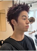 横浜西口スパイキーショートピンパーマツイストパーマフェード◆