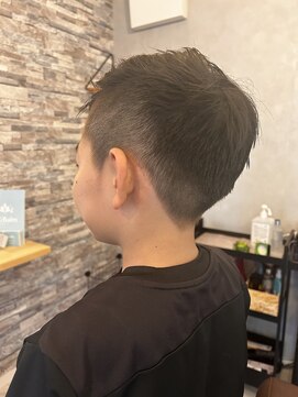 あずママの床屋さん 朝茶 震災刈り