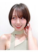 Say.レイヤーショートショートボブオリーブグレーモーヴピンク